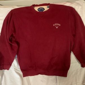Red callaway golf sweater